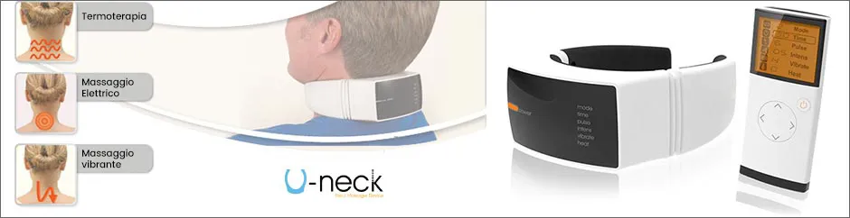 termoterapia massaggio elettrico e vibrante u-neck device per massaggio cervicale e riduzione dolore